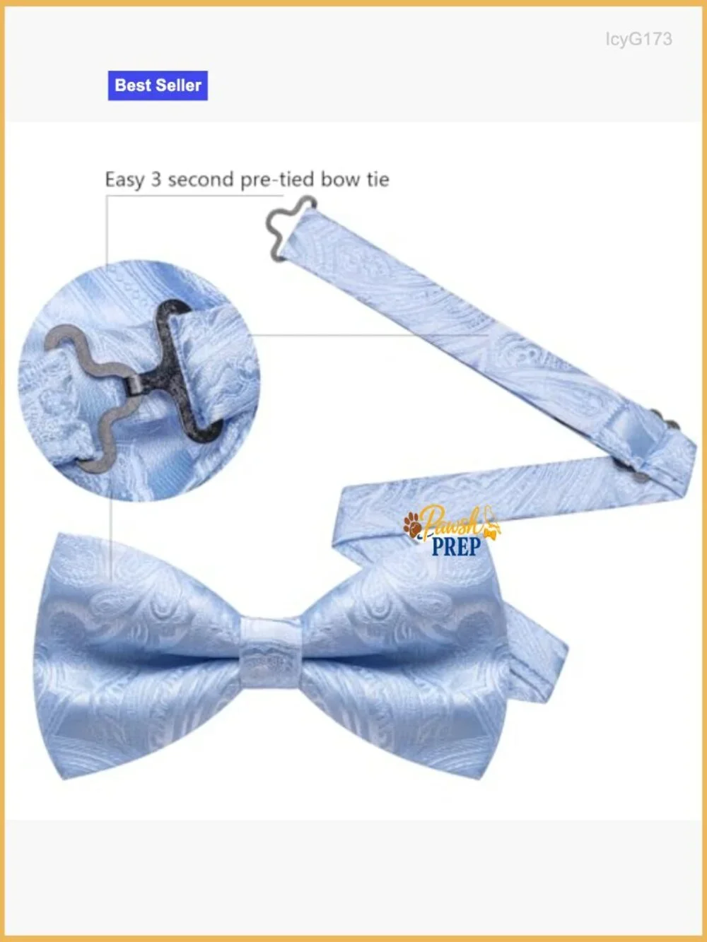 Men's Silk Bow Tie Set with Pocket Square and Cufflinks for Formal Events